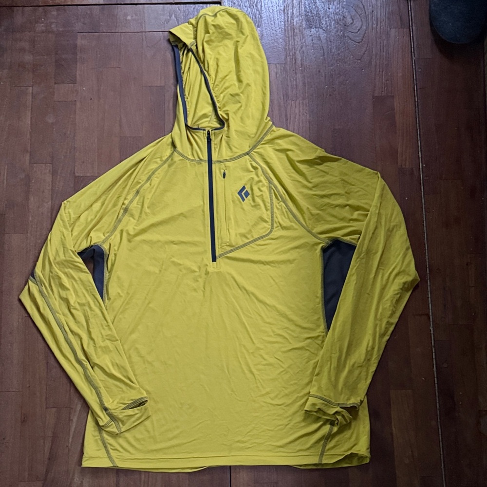 Black Diamond Men's Mustard Yellow Sun-hoody